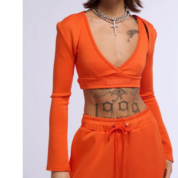 Miz PAXTON Super Luxe Bolero Top in Orange L/XL - Picture 9 of 9